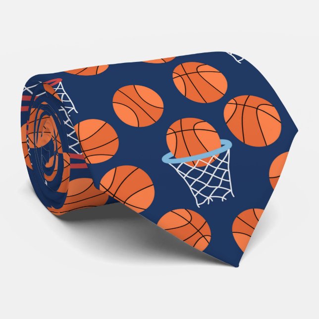 Corbata patrón deportivo de baloncesto frío (Enrollado)