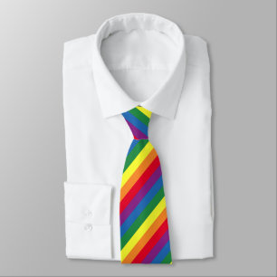 Corbata Patrón diagonal arcoiris