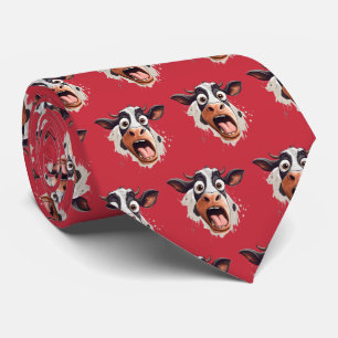 Corbata Patrón divertido de amantes de las vacas en baldos