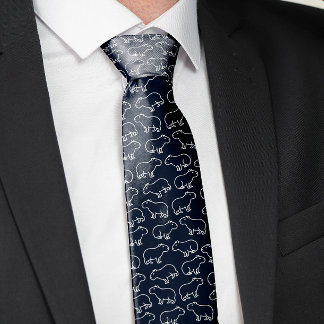 Corbata Patrón divertido de capibara