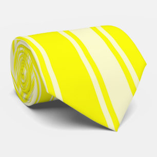 Corbata Patrón divertido de franja de color amarillo