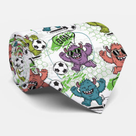 Corbata Patrón Divertido de Fútbol de Monstruos