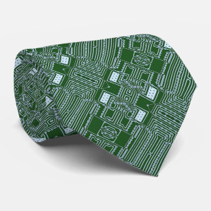 Corbata Patrón divertido de placa de circuito de computado