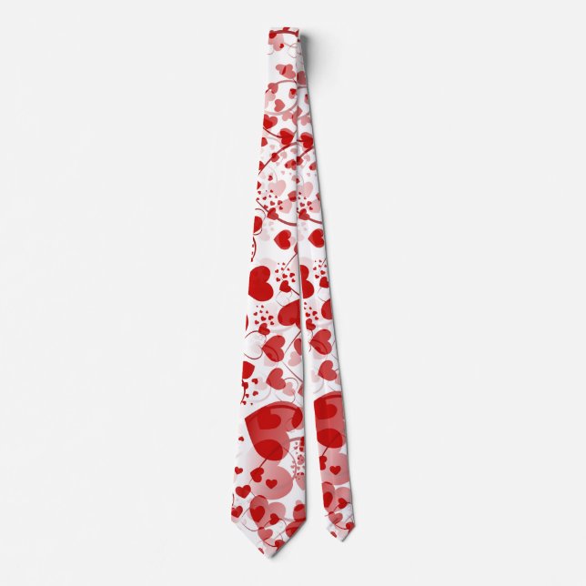 Corbata Patrón divertido del corazón VII + tus ideas (Anverso)