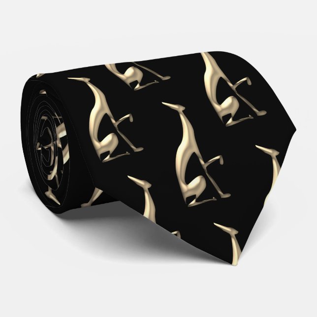 Corbata Patrón Dorado de Perro (Enrollado)