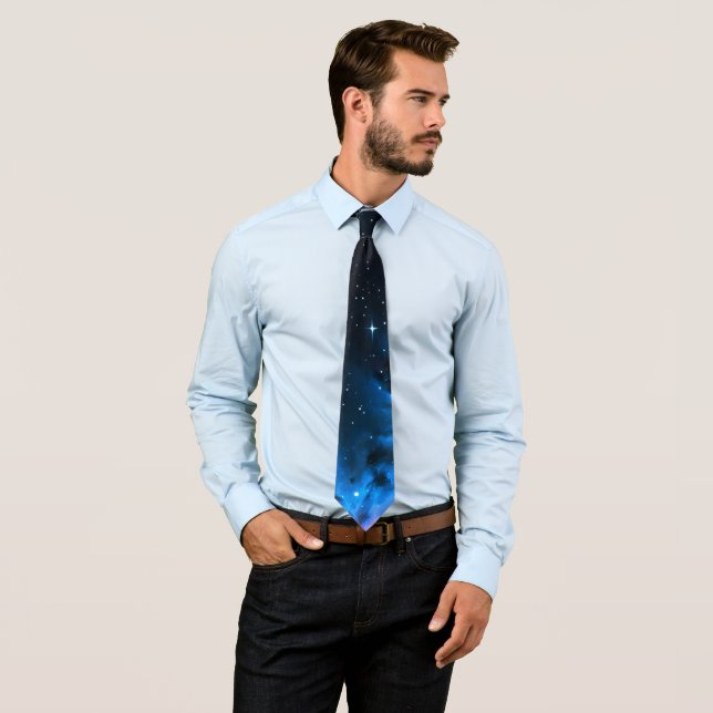 Corbata Patrón elegante de cielo estrellado cósmico (In situ)