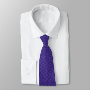 Corbata Patrón elegante de damasco violeta