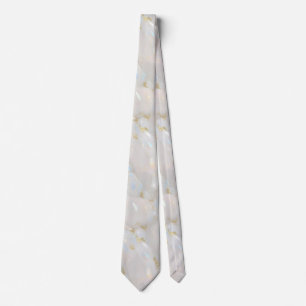 Corbata Patrón elegante de guijarros ópalo dorado