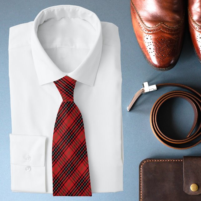 Corbata Patrón elegante de la Moda escocesa roja tartán (Subido por el creador)
