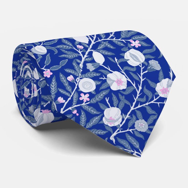 Corbata Patrón elegante de limoneros azules frescos (Enrollado)