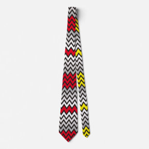 Corbata patrón en ZIGZAG - negro blanco gris + tu idea
