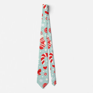 Corbata Patrón Estético de Navidad Caramelo