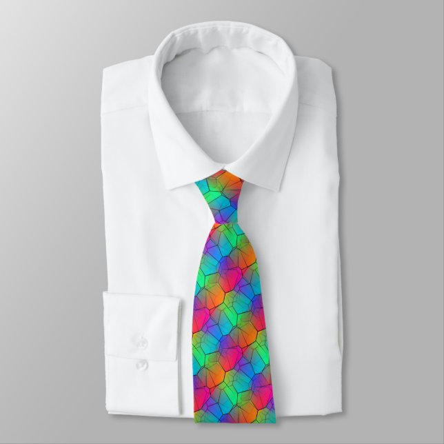 Corbata Patrón estilo arco iris (Atado)