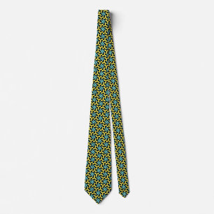 Corbata Patrón Estrella Terrazzo Rotativo Azul
