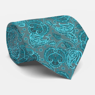Corbata Patrón étnico orientado floral de damasco de cache