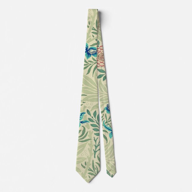 Corbata Patrón famoso de Larkspur de William Morris (Anverso)
