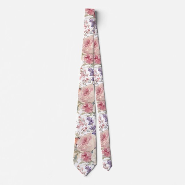 Corbata patrón floral (Anverso)