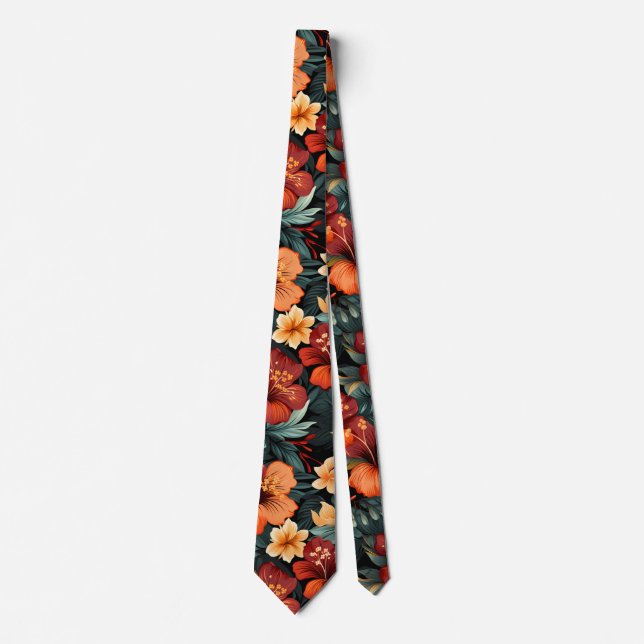 Corbata Patrón floral #18 (Anverso)