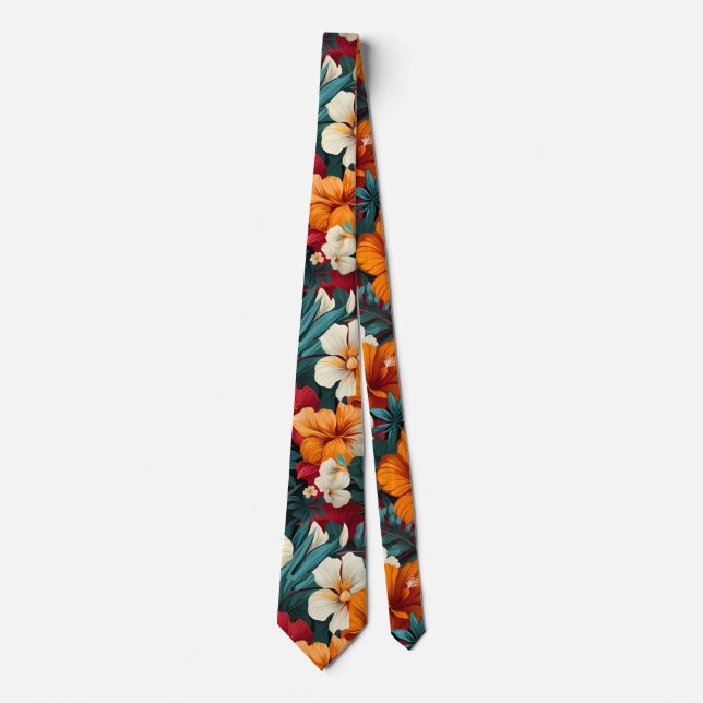 Corbata Patrón floral #3 (Anverso)