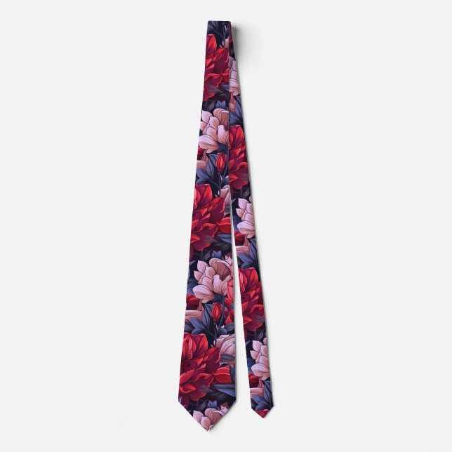Corbata Patrón floral #39 (Anverso)