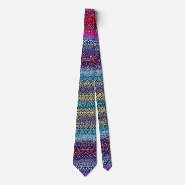 Corbata Patrón floral abstracto moderno elegante (Anverso)