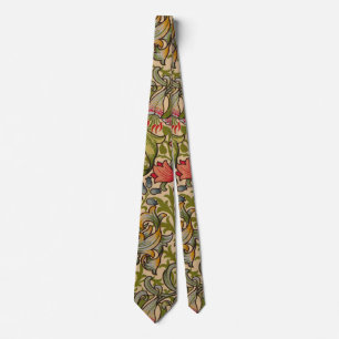 Corbata Patrón floral antiguo de lirio dorado de William M