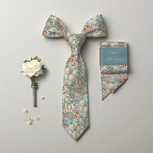 Corbata Patrón floral Art Nouveau de lirios de William Mor