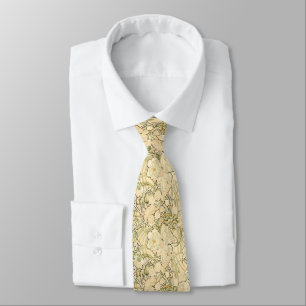 Corbata Patrón floral Art Nouveau vintage de peonías Mucha