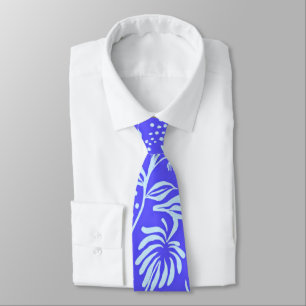 Corbata Patrón floral azul brillante-lila