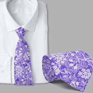 Corbata Patrón floral azul inspirado en William Morris