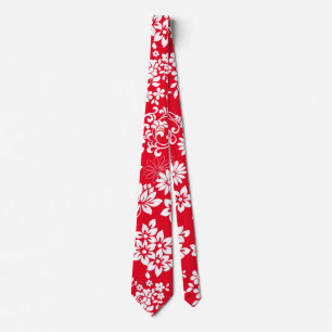 Corbata Patrón floral.b Red BG