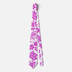 Corbata Patrón floral D02.pink.b