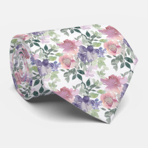 Corbata Patrón floral de acuarela