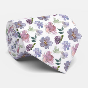 Corbata Patrón floral de acuarela