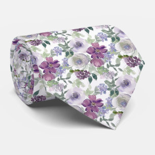 Corbata Patrón floral de acuarela
