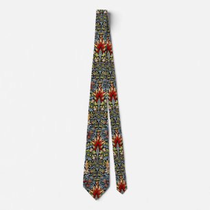 Corbata Patrón floral de cabeza de serpiente de William Mo