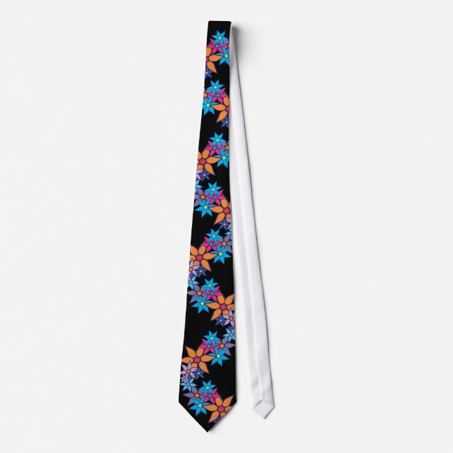 Corbata Patrón floral de corte (Anverso)