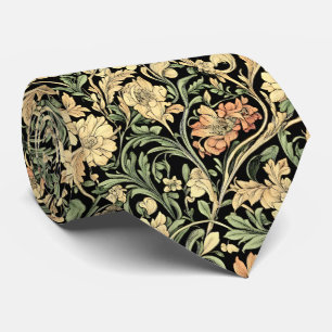 Corbata patrón floral de estilo victoriano