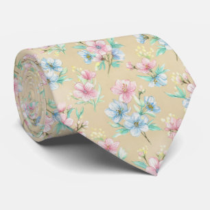 Corbata Patrón floral de floración primaveral