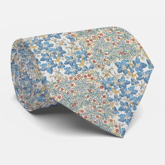 Corbata Patrón Floral de Geranio Silvestre Art Nouveau Ant (Enrollado)