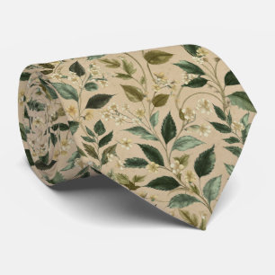 Corbata Patrón floral de hoja botánica
