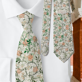 Corbata Patrón floral de jazmín famoso de William Morris