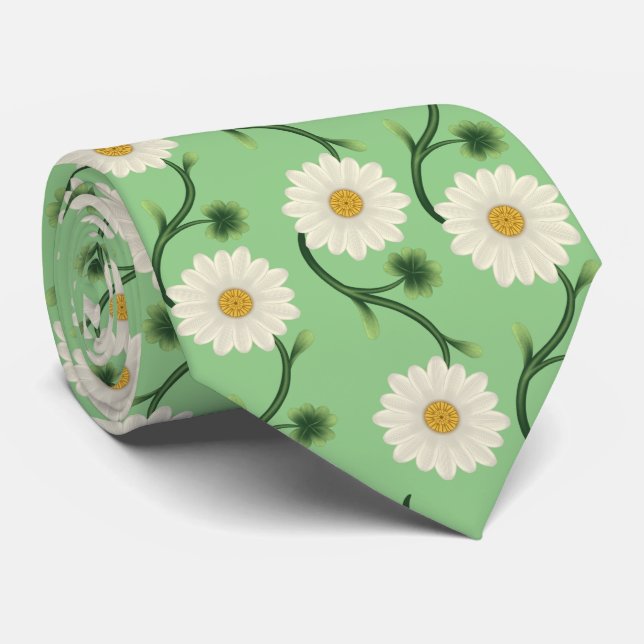 Corbata Patrón floral de margarita (Enrollado)