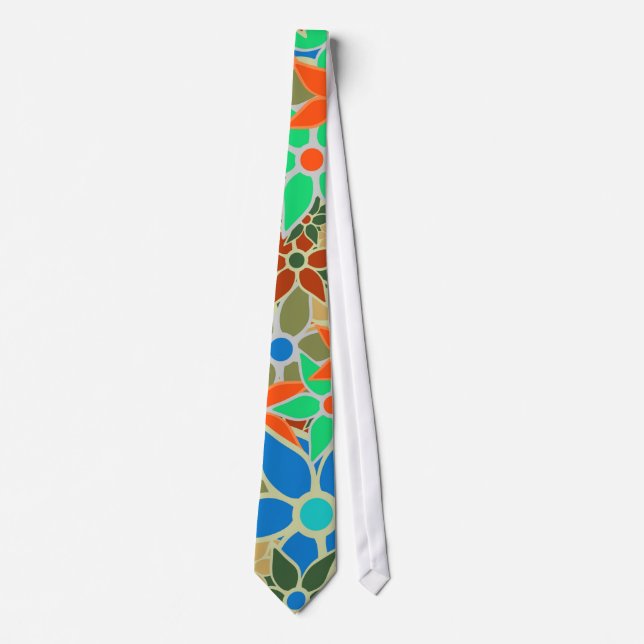 Corbata Patrón floral de moda (Anverso)