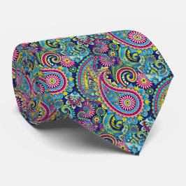 Corbata Patrón Floral de Paisley Rosa Rojo Azul Amarillo R