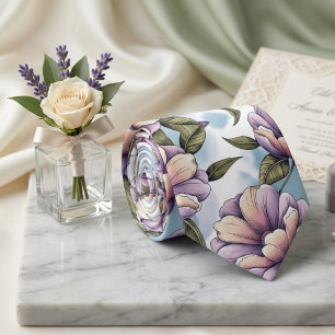 Corbata Patrón floral de pasteles suaves