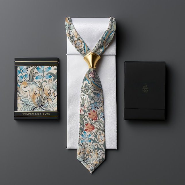 Corbata Patrón floral de William Morris Lily Art Nouveau (Subido por el creador)