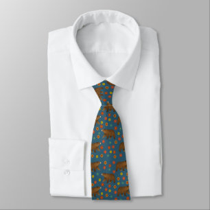 Corbata Patrón floral del oso