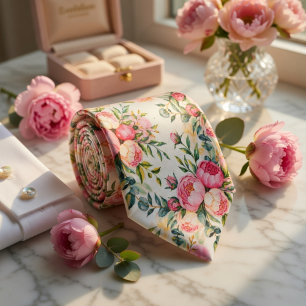 Corbata Patrón floral elegante sin costuras 