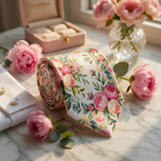Corbata Patrón floral elegante sin costuras  (Subido por el creador)